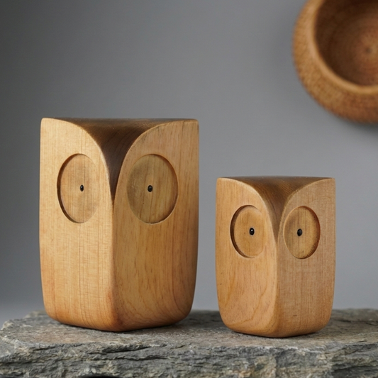 BeeRusty™ - Handmade Owl Wooden Figurine