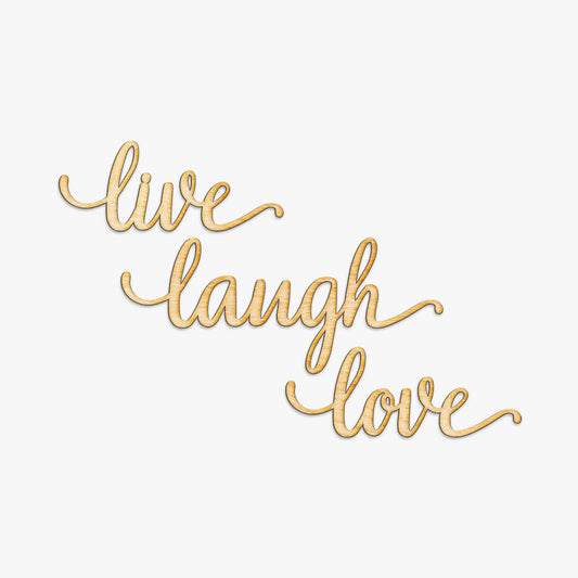 Live Love Laugh Wood Cut Set