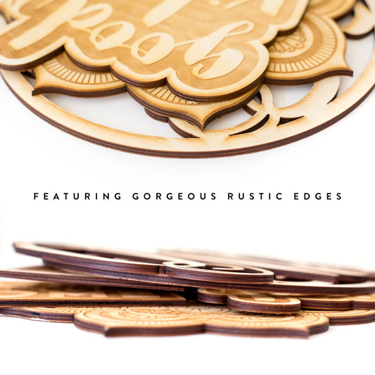 "Caslon" Name Initial Wood Sign